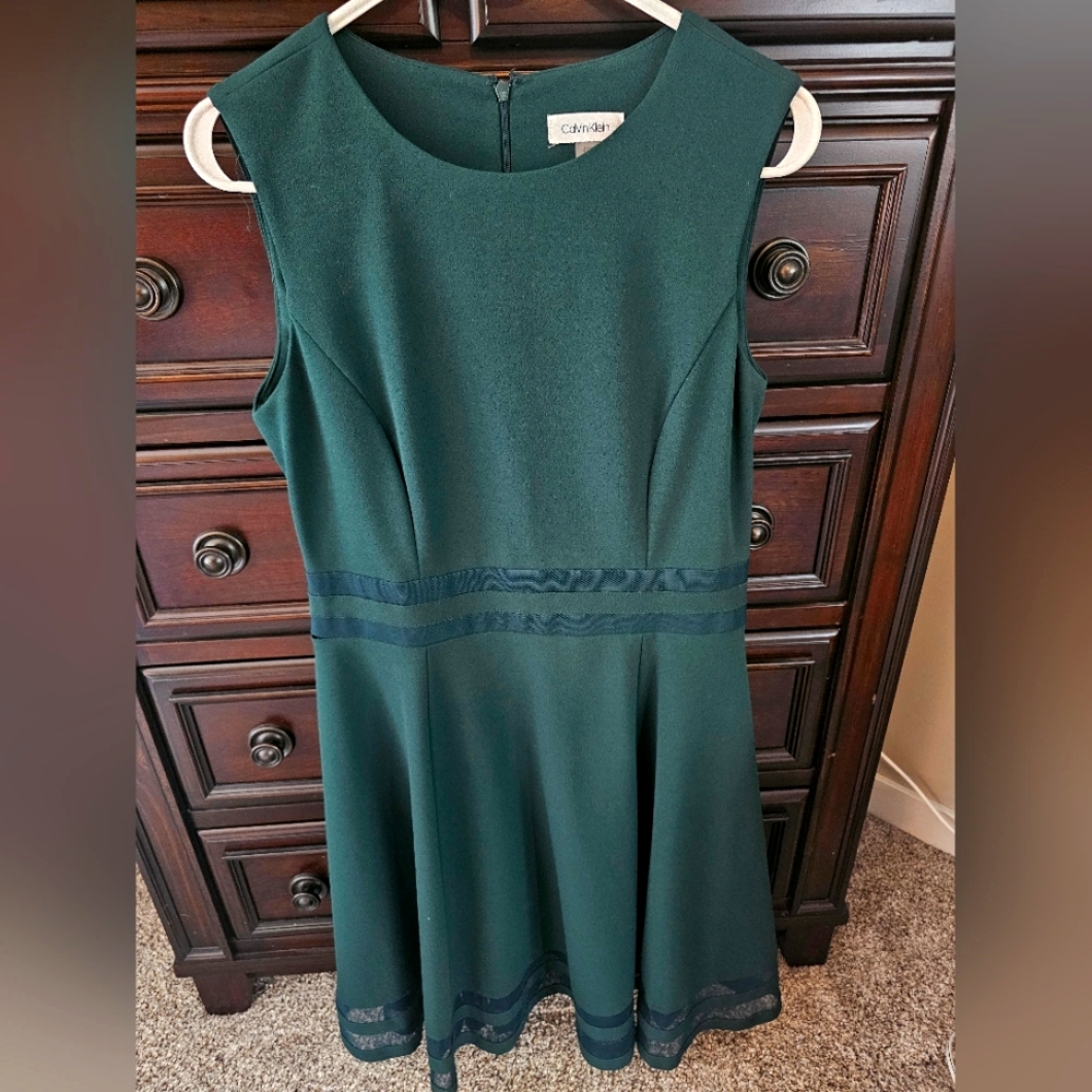 Calvin Klein Dark Green Midi Dress
